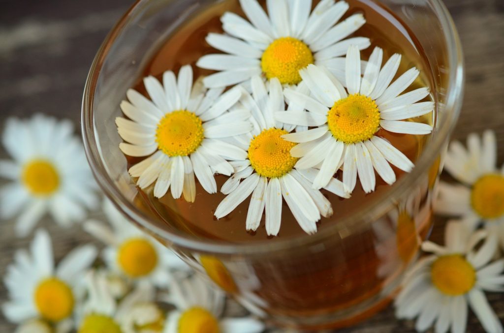 A cup of chamomile tea