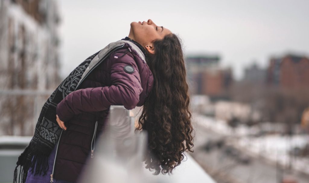 A girl with gorgeous hair